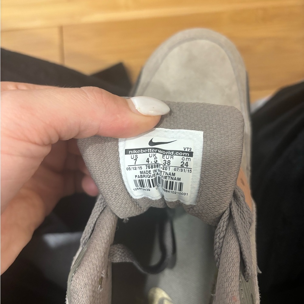Nike Air Max Gray and Tan Sneakers - Picture 2 of 2